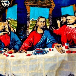 tapestry of the Lord supper.